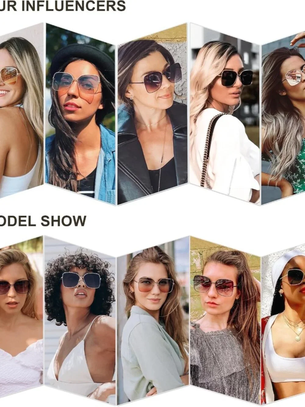 Lightweight Trendy Oversized Square Shades with UV400 Protection - Adult Size